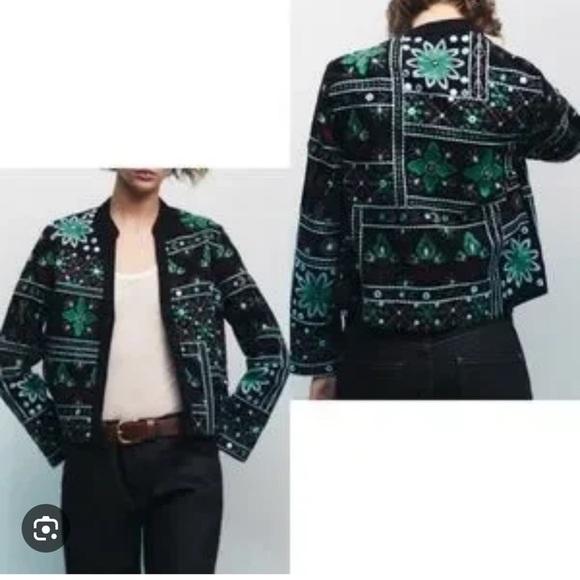 Zara Embroidered Jacket - Picture 1 of 7